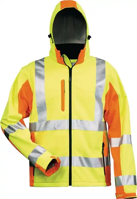 Warnschutz-Softshelljacke JIM Gr.XXL gelb/orange Expressversand