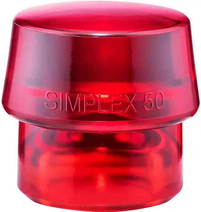 Schonhammerkopf SIMPLEX Kopf-Ø 50mm Plastik rot hart HALDER Echt