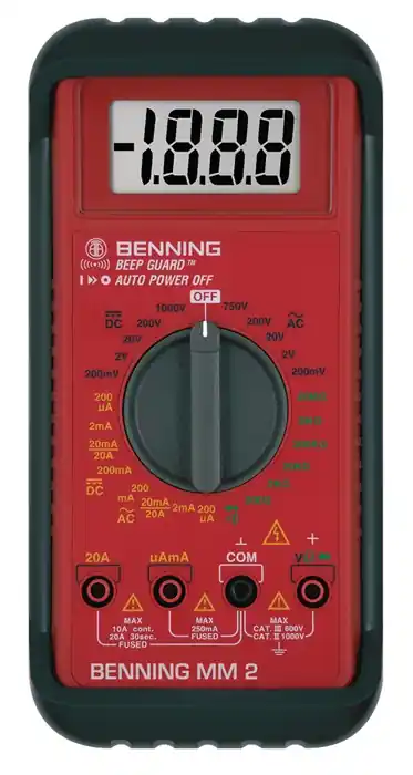 Multimeter MM 2 0,1 mV – 600V AC/DC RMS BENNING Markenprodukt