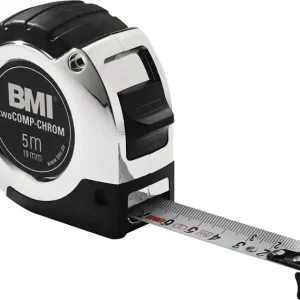 Taschenrollbandmaß chrom L.3m B.16mm mm/mm EG II Ku.Automatic BMI Kracherpreis