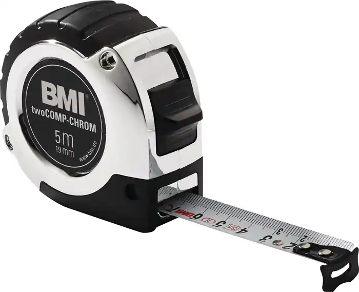 Taschenrollbandmaß chrom L.3m B.16mm mm/mm EG II Ku.Automatic BMI Kracherpreis