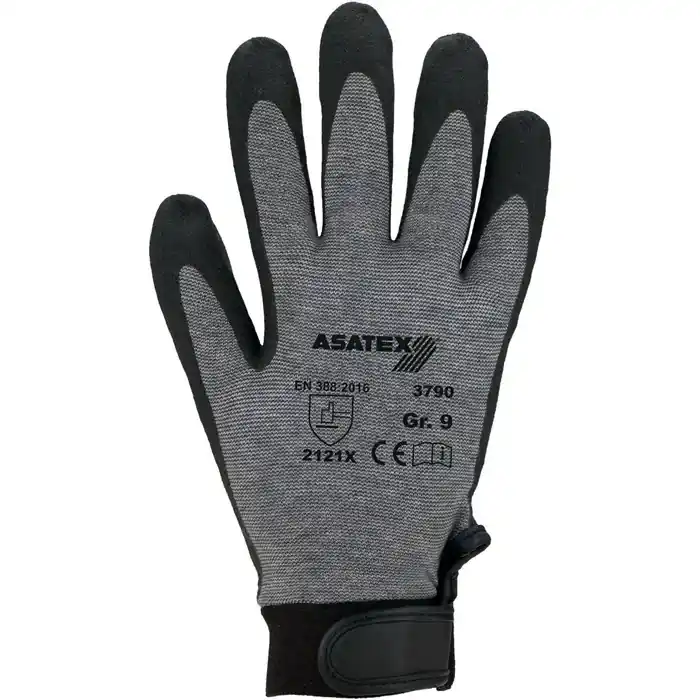 Handschuhe Gr.11 grau EN 388 PSA II Baumwolle/Elastan ASATEX VE: 12 Paare Neu