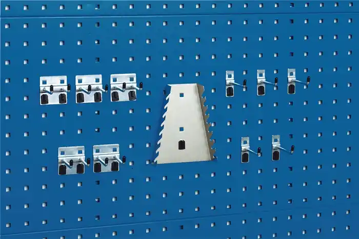 Werkzeughaltersortiment 11-tlg.verz.f.Lochplatten 5Haken/5 Doppelhaken/1Hal.BOTT Neuheit