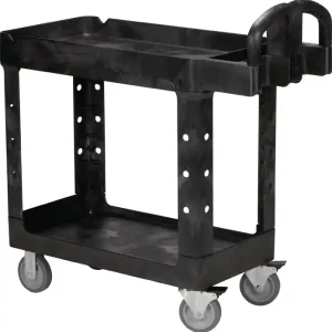 Tischwagen 2 Ladeflächen L770xB420mm schwarz Trgf.226kg Preisknaller