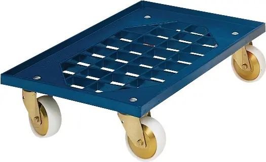 Kistenroller Trgf.250kg Polymer-Bereifung L605xB405mm ABS-Ku.blau Sonderangebot