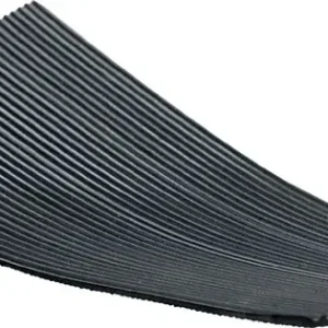 Gummifeinriefenmatte B.1,2m L.10m D.3mm schwarz NR/SBR m.Gewebeeinlage Rl. VE: 12 Quadratmeter Geprüft