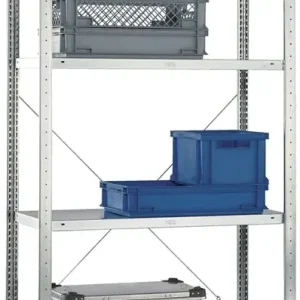 Nur Heute Steckregal H2000xB1000xT600mm Anbaurverz.1 Rahmen,4 Fbd.Trgf.150kg Feldl.1650kg