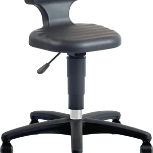 Drehhocker Flex Rl.Integralschaum schwarz Sitz-H.450-650mm m.Rückenstütze BIMOS Zertifiziert