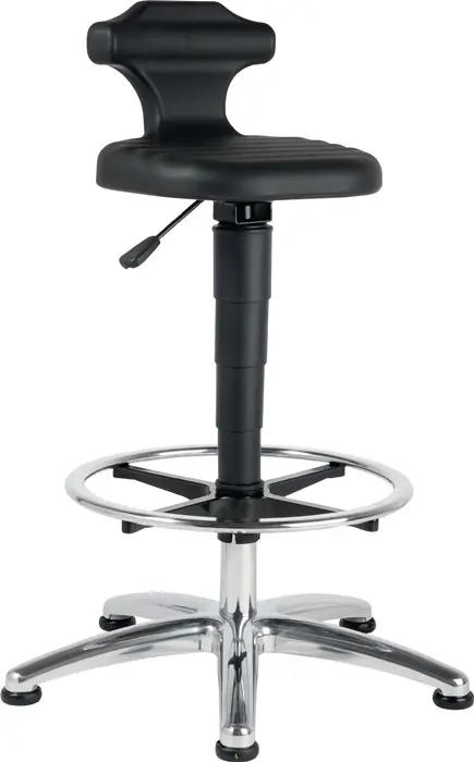 Neu Sitz-/Stehstuhl Flex Integralschaum Sitz-H.510-780mm m.Fußring ESD BIMOS