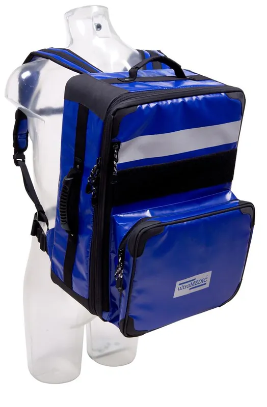 Finale Aktion Rettungsrucksack ultraRUCKSACK EM III blau mit Fronttasche