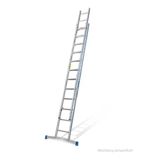 Heißes Angebot BAVARIA Schiebeleiter 920 - 2x 18 Sprossen - 100 mm Holm - Traverse gebogen
