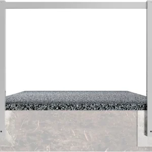 Echt Wegesperre 70 x 70 mm, ortsfest, geschweißt, fv., mit Oberholm