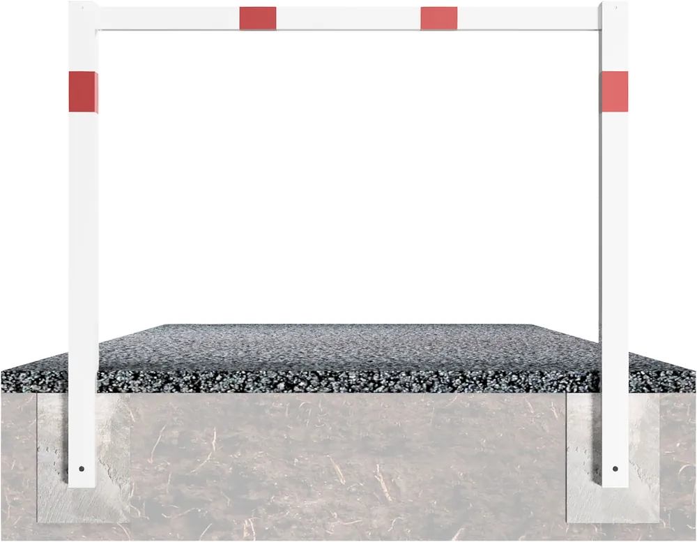 Sonderangebot Wegesperre 70 x 70 mm, ortsfest, schraubbar, weiß, mit Oberholm