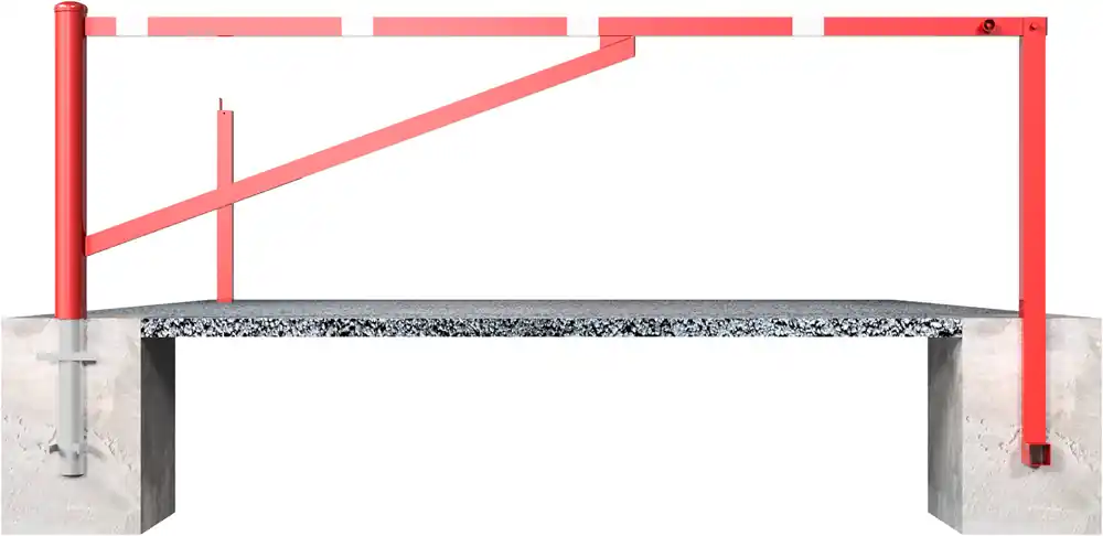 Bestseller Drehschranke mit Auflagepfosten - feuerverzinkt, zum Einbetonieren