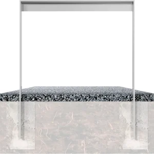 Fahrradanlehnbügel mit Unterzug 80 x 12 mm ohne Querholm Geprüft