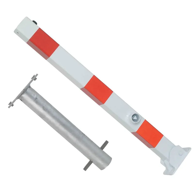 Absperrpfosten mit Bodenhülse, 70 x 70 mm, umlegbar, Dreikantverschluß Top-Seller