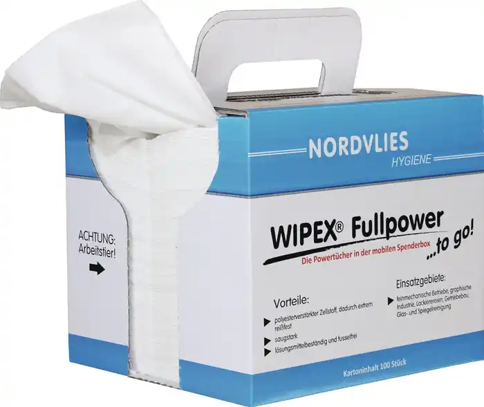 Putztuch WIPEX Fullpower „TO GO" L.ca.380 mmxB.ca.320mm weiß z-gefaltet WIPEX Schnäppchen