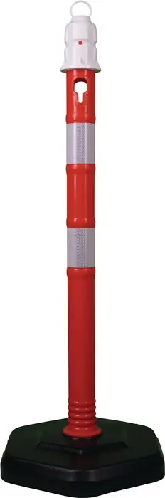 Sperrpfosten PPC rot/weiß D.63mm z.Aufstellen m.Öse Saisonangebot