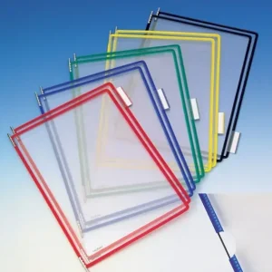 Sichttafel PVC m.Drahtrahmen ku.-ummantelt grün DIN A4 reflexionsfrei 10St./Btl. Neu