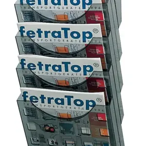 Wandprospekthalter 5 Fächer DIN A4 Ku.grautransparent B240xTxH574mm HELIT Preiswert