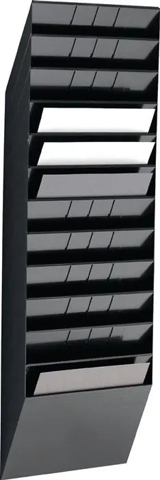 Prospekthalter H1045xB348xT95mm Anz.Fächer 12 A4 quer Polystyrol schwarz DURABLE Mega-Angebot