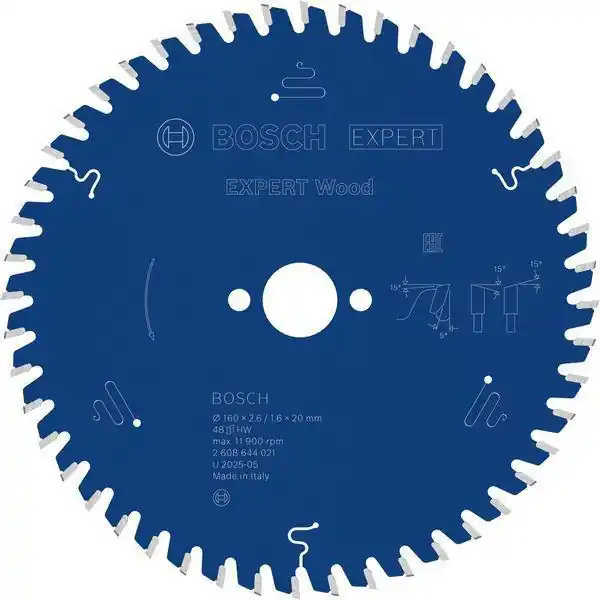 Billig Kreissägeblatt Expert Wood AD 160mm Z.48 WZ Bohr.20mm Schnitt-B.2,6mm