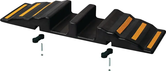 Gummi-Schlauchbrücke L850xB300xH85mm 6 Reflektorstreifen Letzte Chance