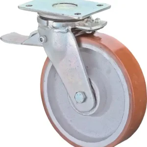 Jetzt Kaufen Schwerlastlenkrolle D.150mm Trgf.800kg m.Festst.Guß-PU 138x110mm BS ROLLEN
