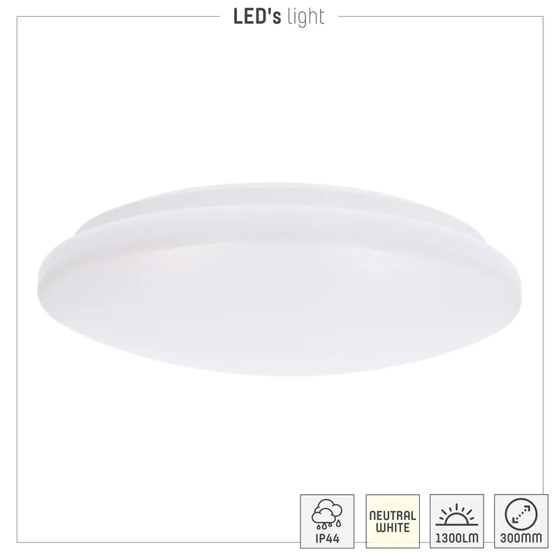 Billig Deckenleuchte 15W 1600lm 4000K IP44 Ø300
