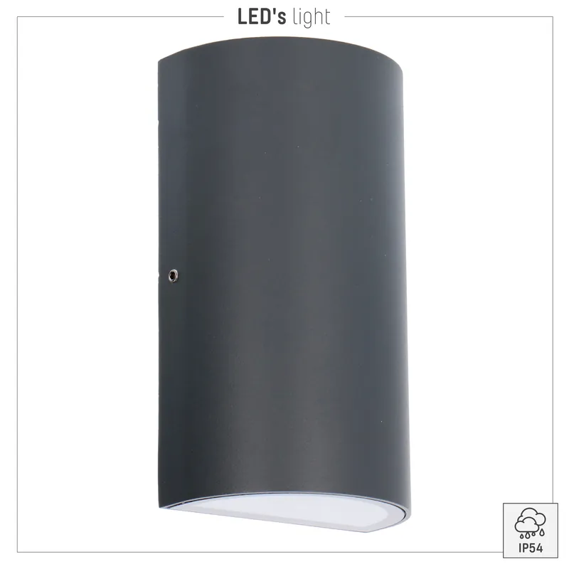 Echt LED outdoor - wandleuchte Fresno - 2xGU10 IP54 - Grau