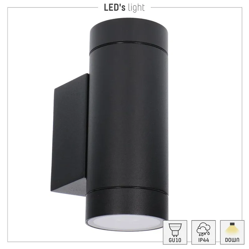 LED outdoor - wandleuchte Nubiya - 2xGU10 IP44 - Anthrazit Online Kaufen