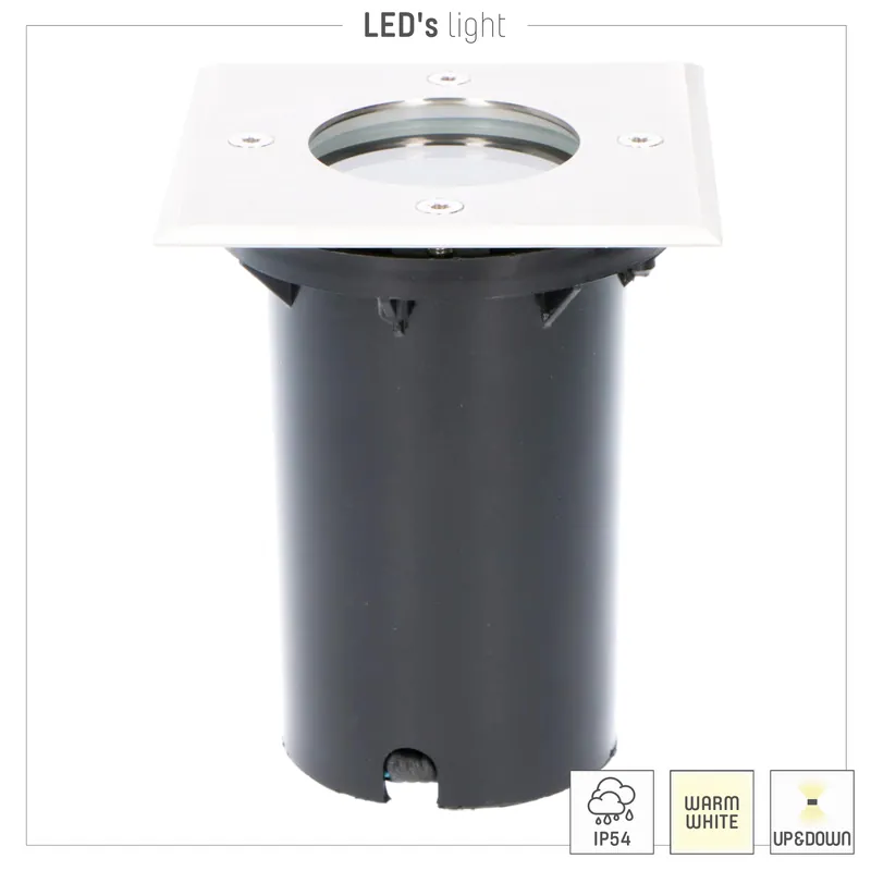 LED outdoor - einbaustrahler Athene - 1xGU10 IP67 - RostfreierStahl Sonderangebot