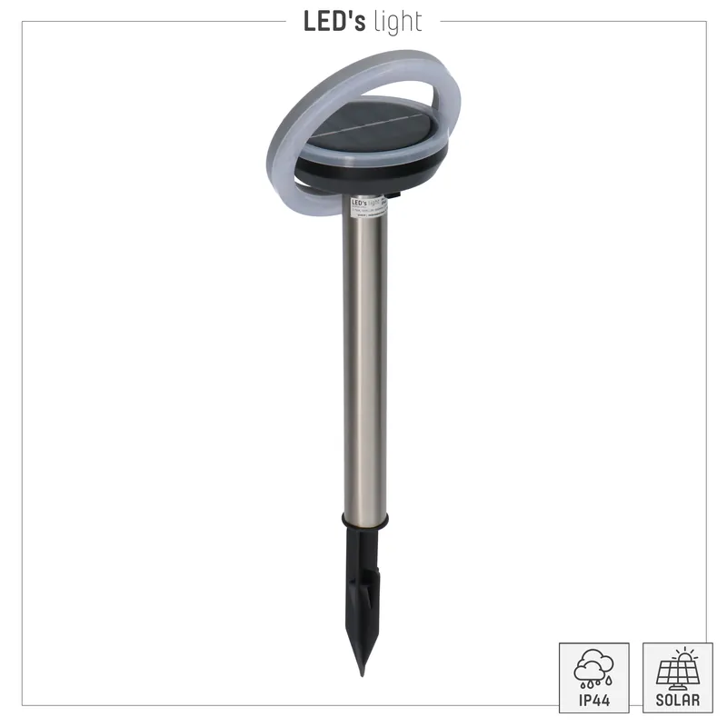 Saisonangebot Solar outdoor licht mit erdspieß - Johannesburg 3lm 2700K IP44 - Sensor - Grau