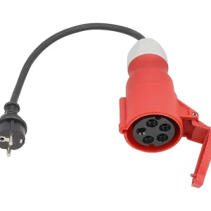 Begrenztes Angebot Schwabe Adapterleitung für Elektroauto-Ladekabel E1 Eingang Schuko 230V 16A Ausgang CEE 400V 16A 5-polig