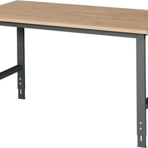 Werktisch Tom B1500xT800xH760-1080mm Arbeitsplatte Buche Gestell anthrazitgrau Neu
