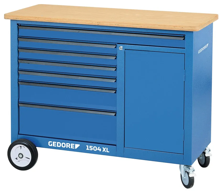 Neuheit GEDORE 1504 XL Rollwerkbank extra breit mit 7 Schubladen