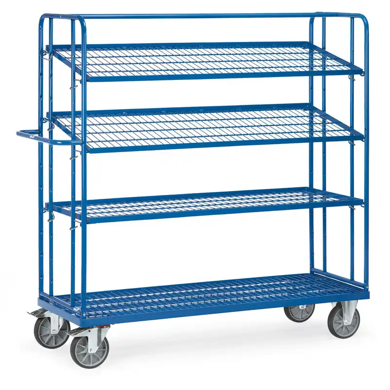 Saisonangebot fetra Etagenwagen 4495/6 aus Drahtgitter mit verstellbaren Böden