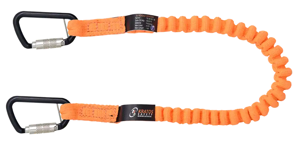 Kratos Safety 9000106 Stretch Verbindungsmittel mit integrierten Karabinern für Werkzeug Aktuell