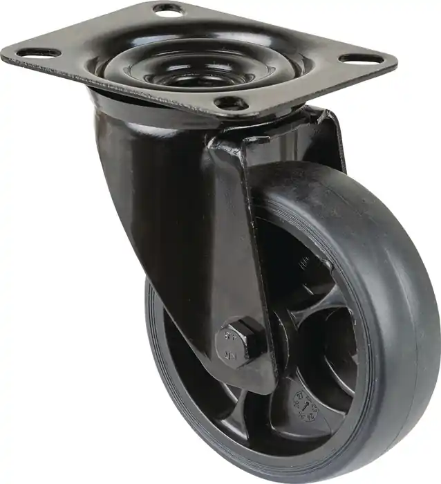 Lenkrolle D.100mm Trgf.110kg Ku.Platte L104xB80mm BS ROLLEN Günstig