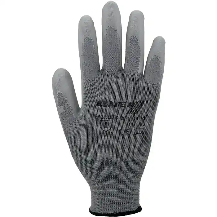 Markenprodukt Handschuhe Gr.9 grau EN 388 PSA II Nyl.m.PU ASATEX VE: 12 Paare