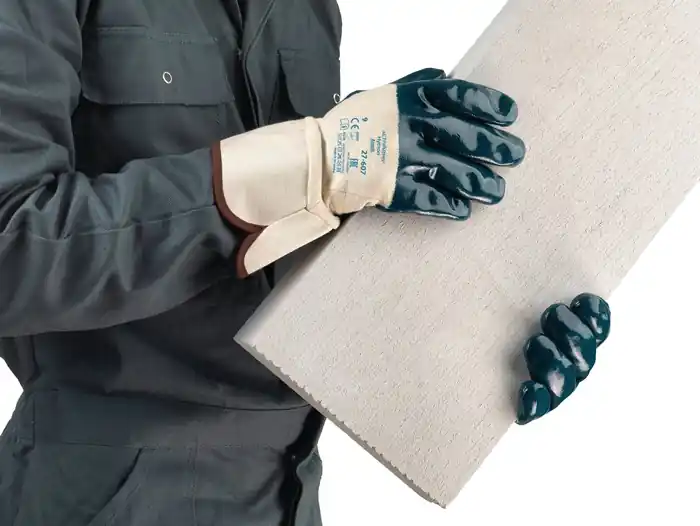 Handschuhe ActivArmr® Hycron® 27-607 Gr.10 weiß/blau BW-Jersey m.Nitril Billig