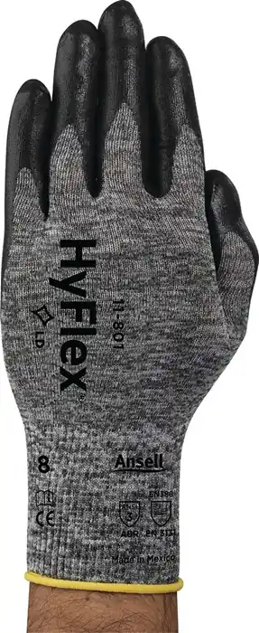 Handschuhe HyFlex 11-801 Gr.9 grau/schwarz EN 388 PSA II VE: 12 Paare Sonderangebot