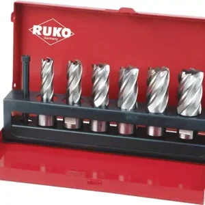 Solange Der Vorrat Reicht Kernbohrersatz 7tlg.D.12-14-16-18-20-22mm HSS Blank Schnitt-T.30mm Weldon RUKO