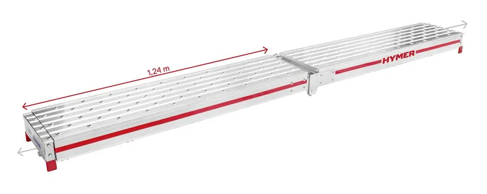 HYMER Alu-Diele „TELESTEG“, Länge eingef. 1,24 m / ausgef. 4,00 m Sofort Bestellen