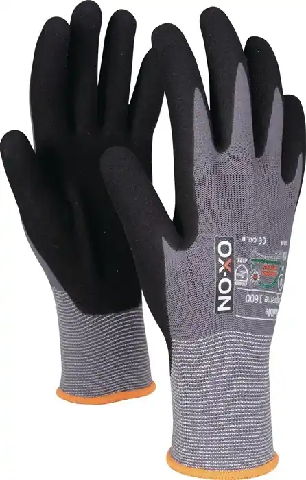 Begrenztes Angebot Handschuh Flexibl Supreme 1600 Gr.10 schwarz/hellgrau EN388 EN420+A1 EN407 PSAII VE: 12 Paare