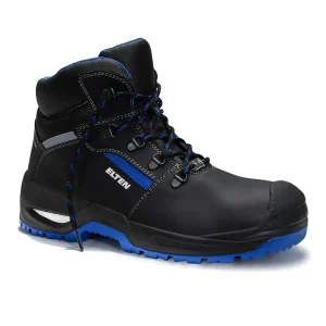 Kracherpreis Elten LEONARDO Sicherheitsschnürstiefel XXSG Black-Blue MID ESD S3 - Größe 45