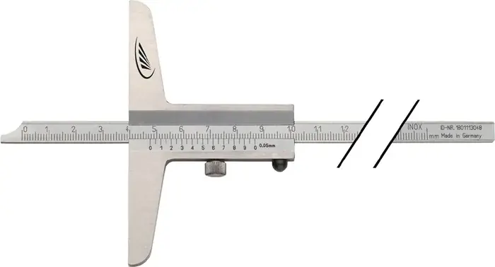 Sonderaktion Tiefenmessschieber DIN 862 200mm ger.Schiene 8x3mm H.PREISSER