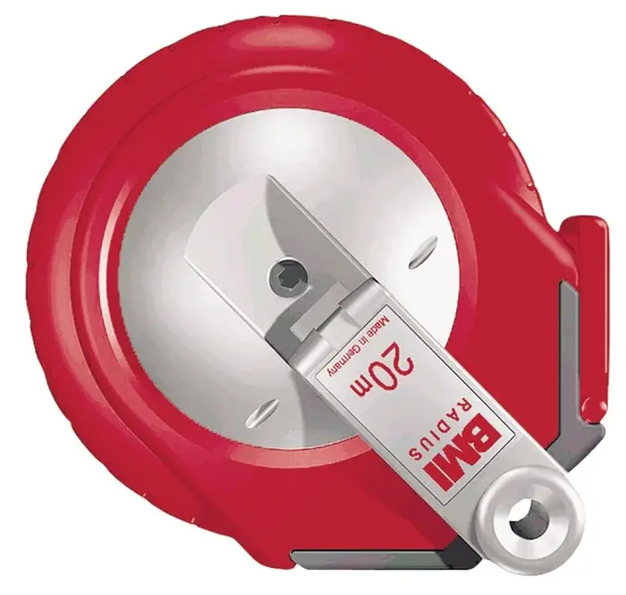 Highlight Kapselbandmaß RADIUS L.20m Band-B.13mm A mm/cm EG II Ku.weiß Stahlmaßband BMI