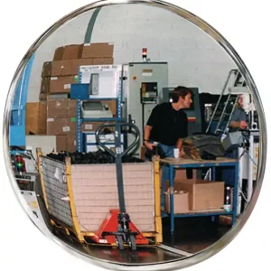 Letzte Chance Kontroll-/Sicherheitsspiegel D.600mm Rückw.schwarz m.Halterung 8m SPL