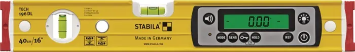 Elektronikwasserwaage TECH 196 DL 40cm Alu.gelb ± 0,5 mm/m ± 0,5 mm/m STABILA Preisreduziert